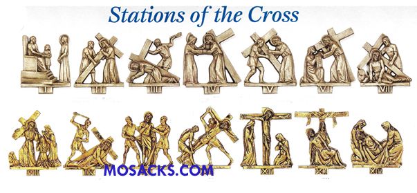 K379-B Solid Bronze 14 Stations Of The Cross K379-B Solid Bronze 14 Stations Of The Cross