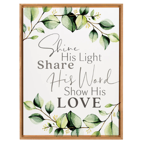 "Shine His Light..." Framed Art - FFW0006