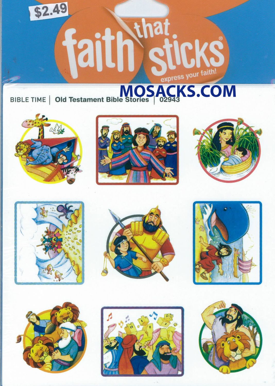 Christian Sticker  Faith That Sticks Old Testament Bible Stories 87-02943 includes 6 Old Testament …