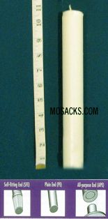 Long-Burning 100% Beeswax Altar Candle Special 3's PE, 1 1/8" x 10 1/2"