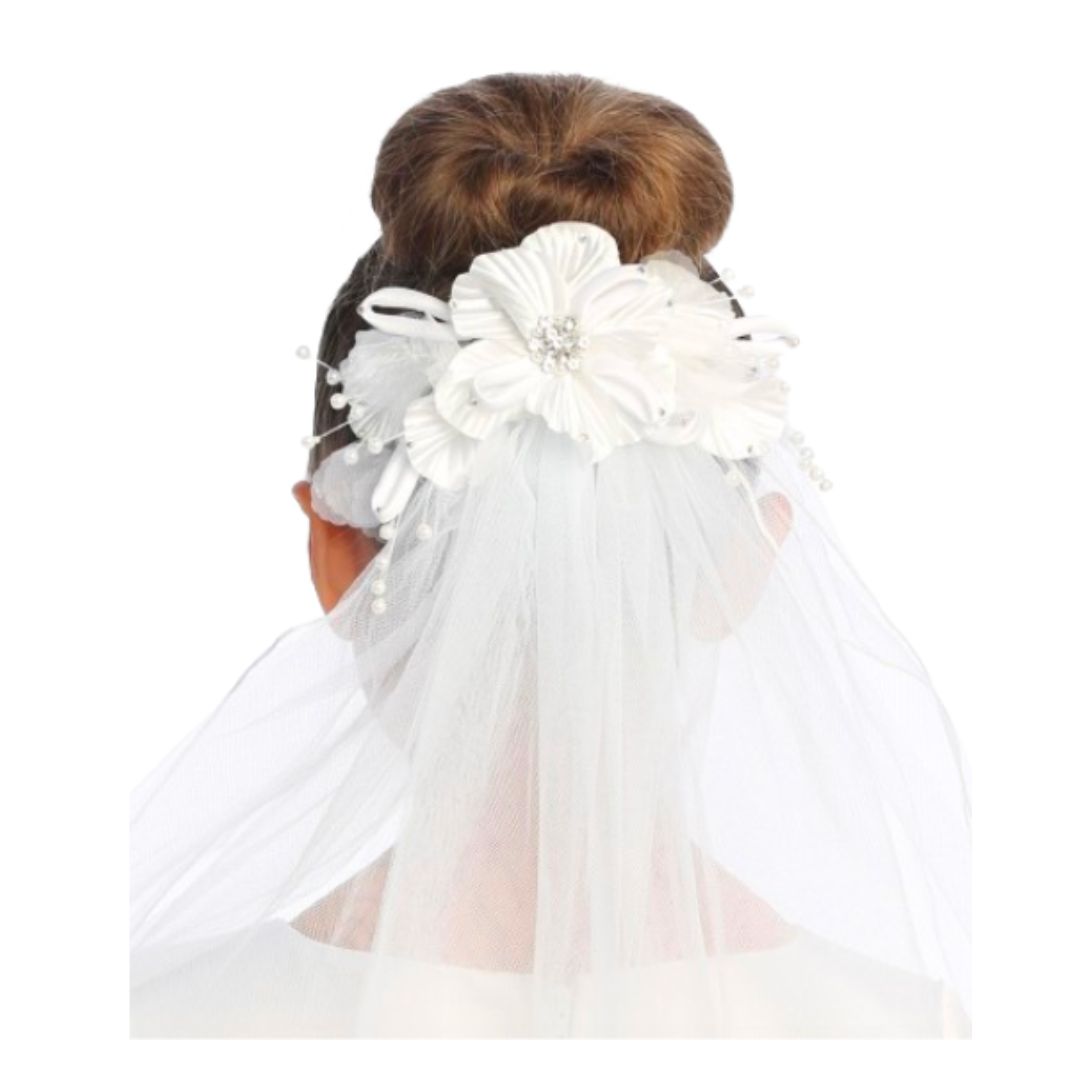 Communion 24" Floral Veil (T-310)