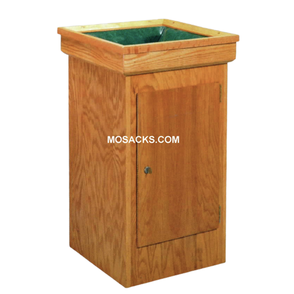 Wooden Deposit Box 18" w x 18" x 32" h 40-1150 Offering Box