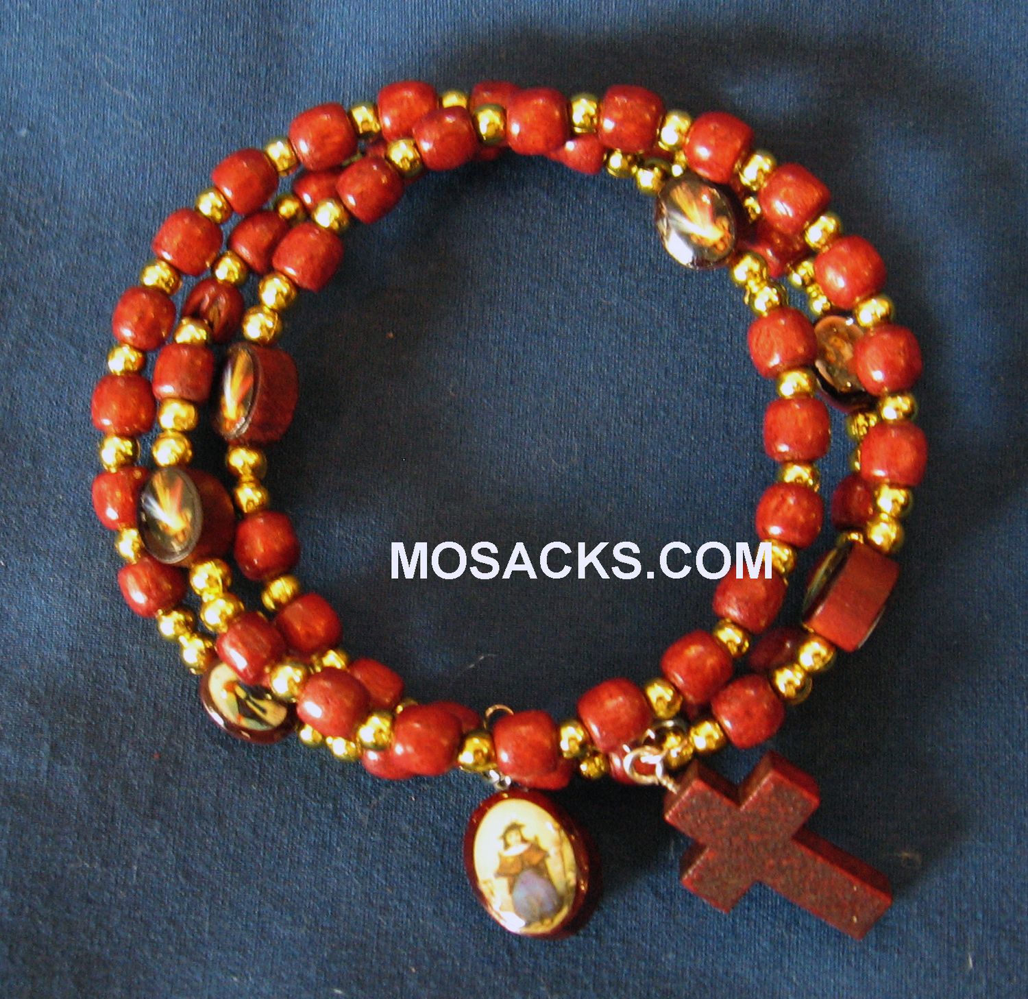 Spiral Beaded Saints Bracelet 08535