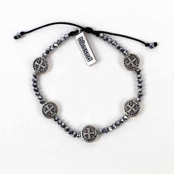 My Saint My Hero Crystal Gratitude Blessing Bracelet-16023SL has a space on the gifting card to wri…
