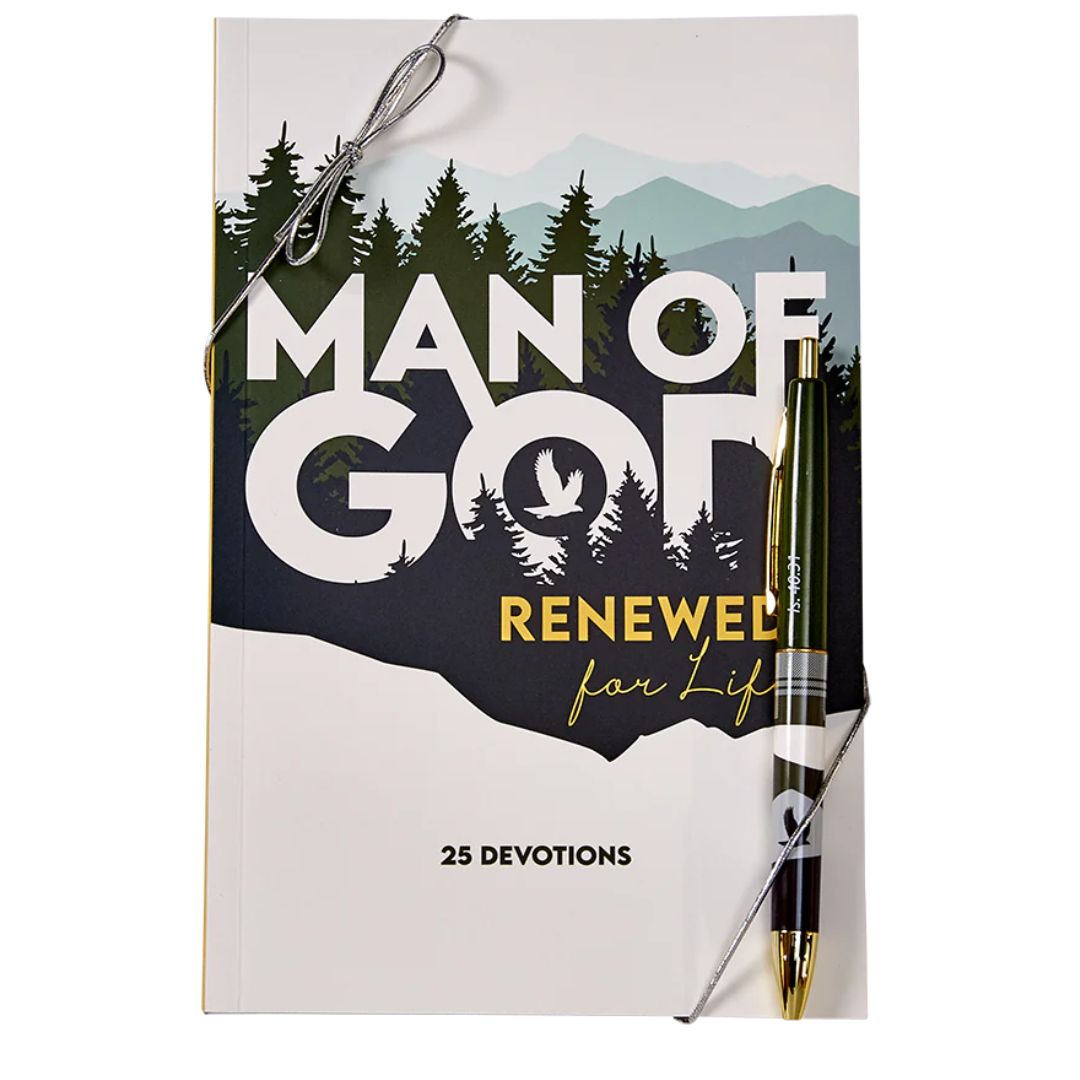 Man Of God: Renewed For Life Devotions Book & Pen Gift Set