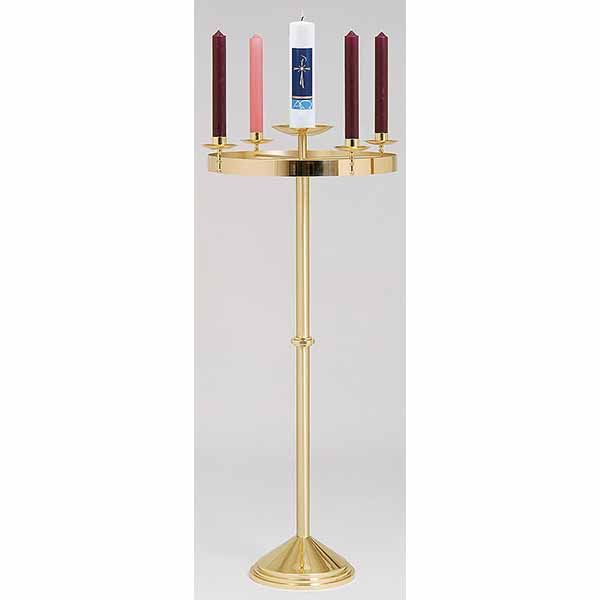 K Brand Church Brass Advent Wreath 48 Inch High-K553