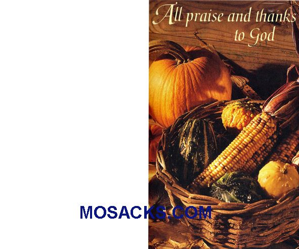 Bulletin Covers Praise Thanks To God 100 Pack-189360, Thanksgiving Cover
