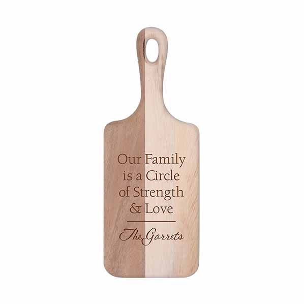 Acacia Cutting Board (With Handle) Personalized Acacia Cutting Board (With Handle) - ZNHC0063