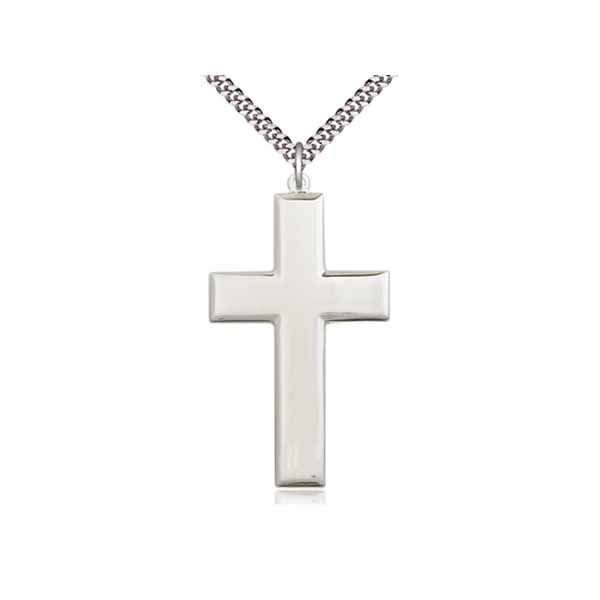 Cross 1-7/8 on a 20 Chain Sterling Silver Cross 1-3/4" 2188SS