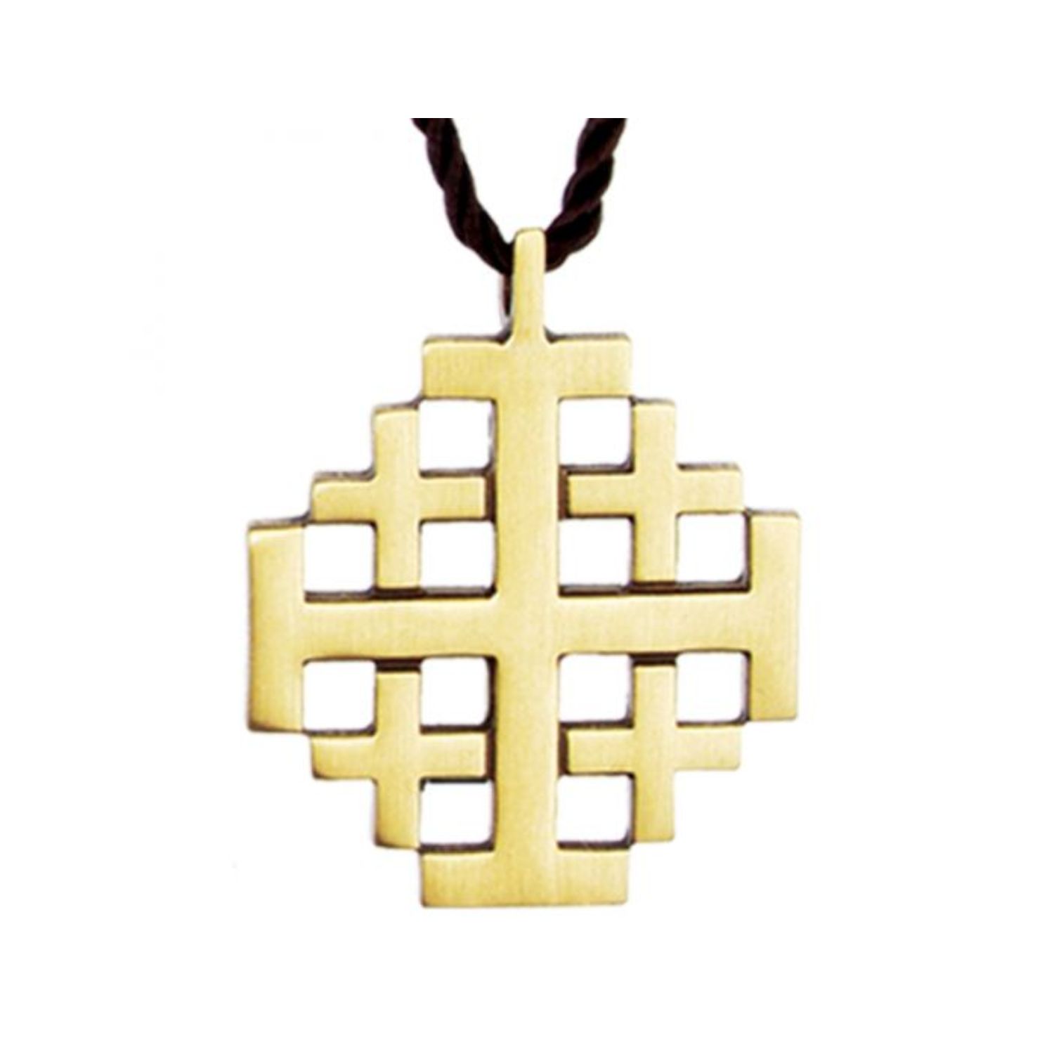 Polished Bronze Jerusalem Cross #326
