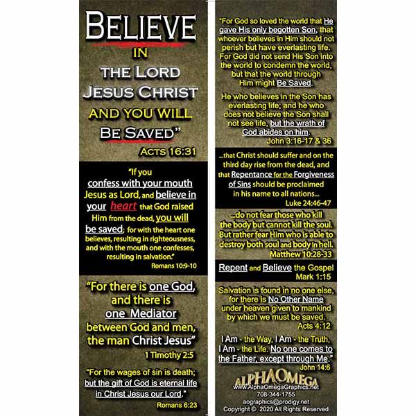 Believe Bookmark #12