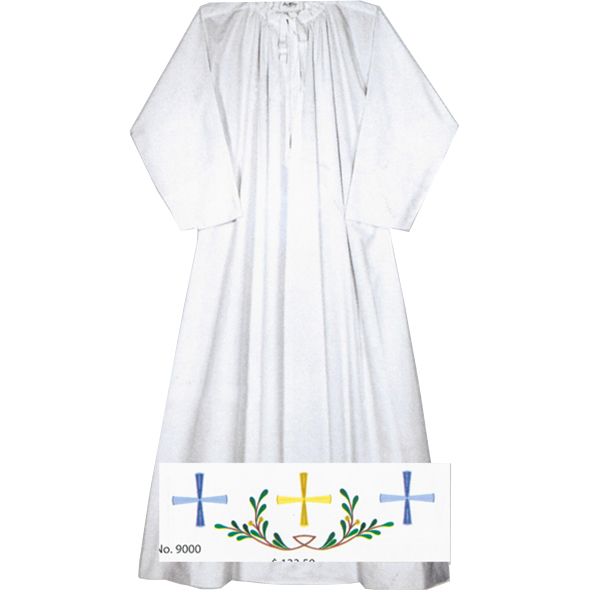 Beau Veste Alb with MultiColor Cross Embroidery - 9000 Beau Veste Alb 9000