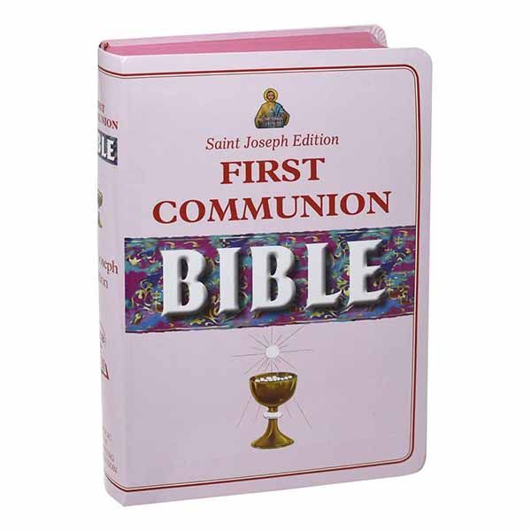 St. Joseph NCB First Communion Bible Girl New Catholic Bible Pink 60-9781953152244  608/22FCG