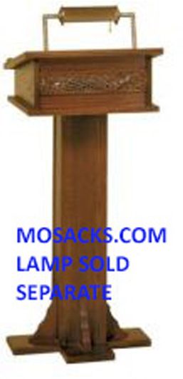 Church Furnishings W Brand Wooden Lectern with Grape Band design and one shelf 40-6020