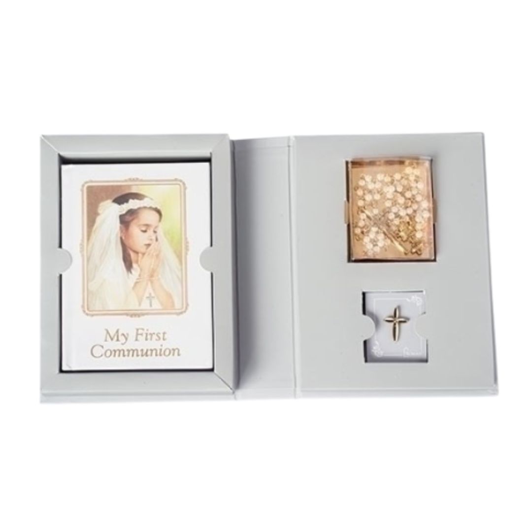 First Communion Girl Folder Set First Communion Girl Folder Set-42659, Communion Girl Prayerbook Set 42659