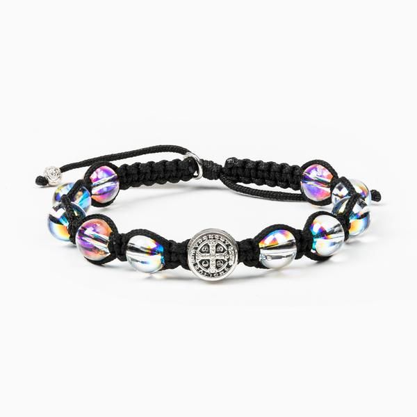 My Saint My Hero Wonder Crystal Bracelet Silver-Black -16008WD