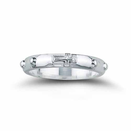 Ring Sterling Silver Large Rosary Ring Sizes 9-12 R4113L Sterling Silver Rosary Ring