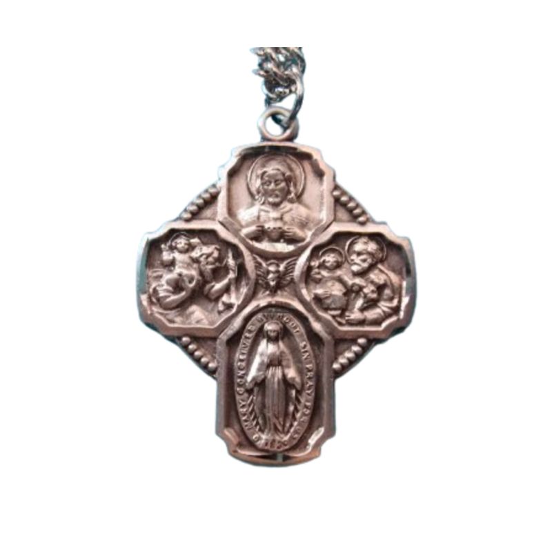 4-Way Large Sterling Medal w/24" S Chain