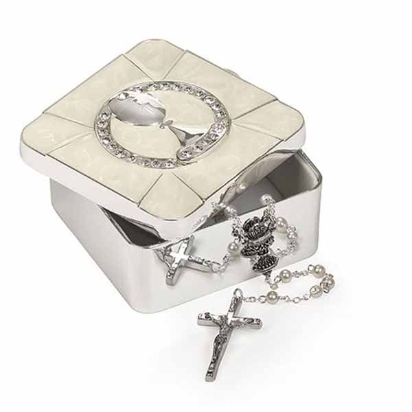 First Holy Communion Metal Keepsake Box in the Caroline Collection 19798