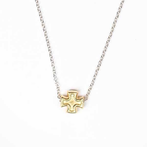 MSMH Faith Petite Gold Cross Necklace-34004GD My Saint My Hero Faith Petite Gold Cross Necklace-34004GD
