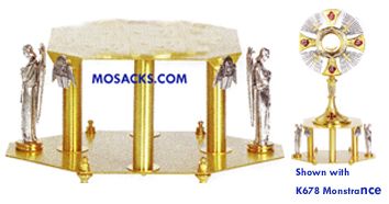 Thabor Two Angels 7" H with 9-1/2" Plate K680  Gold Plated Brass Thabor  FREE SHIPPING