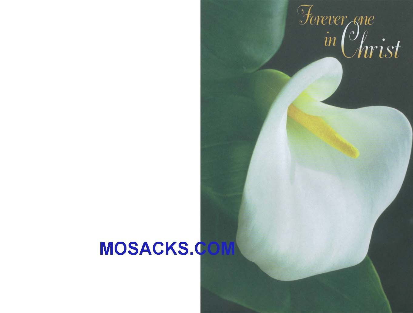 Bulletin Covers Forever One In Christ 100 Pack-A5776, Wedding Cover