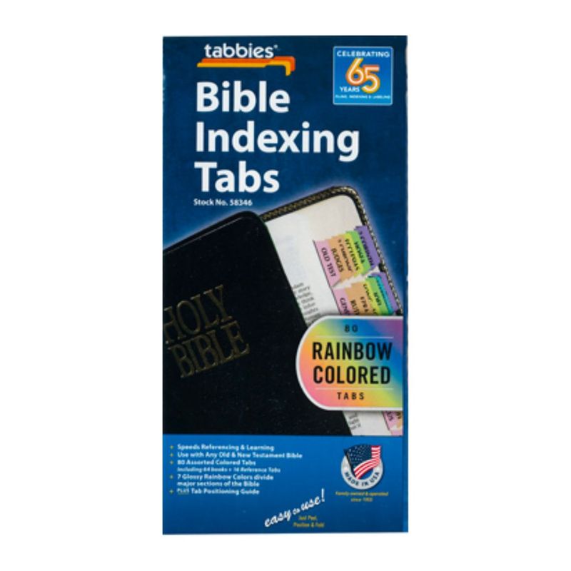 Bible Indexing Tabs Rainbow Colored 173-58346