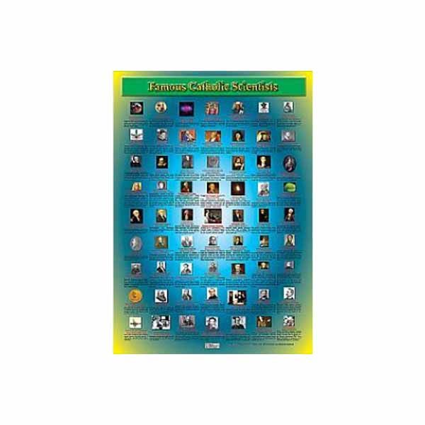 Famous Catholic Scientists 19" x 27" Unlaminated Catholic Poster