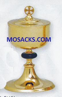 Ciborium - Gold Plated Ciborium is 8-3/4"High and 4-1/2" diameter Cup with 400 host capacity 14-K21…