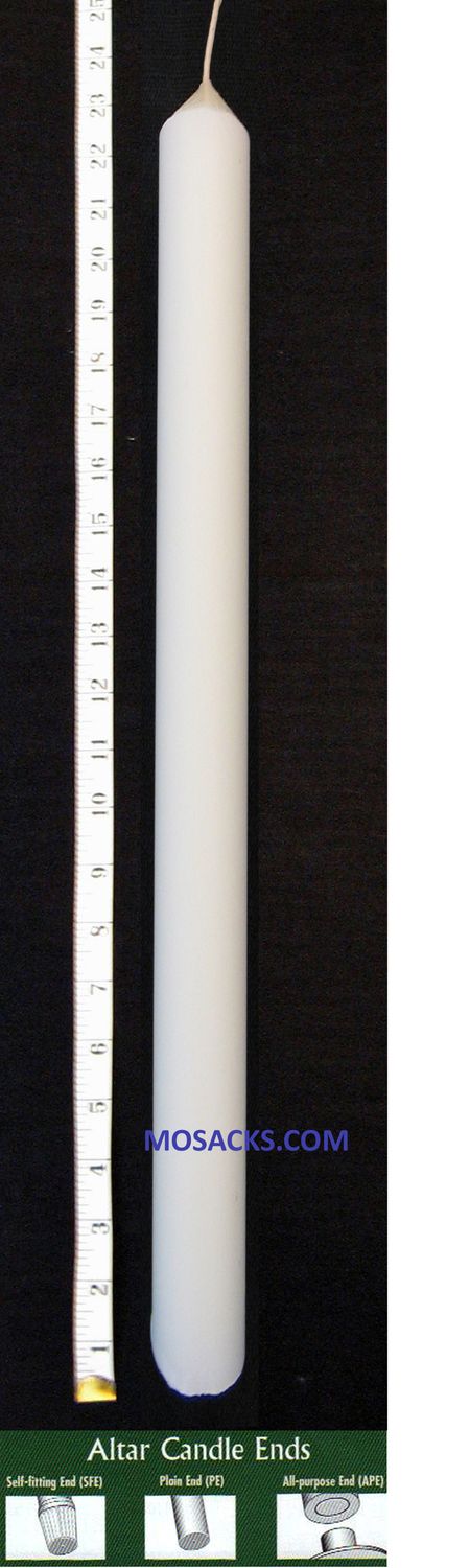 Long-Burning 51% Beeswax Altar Candle 2 1/16" x 24" PE