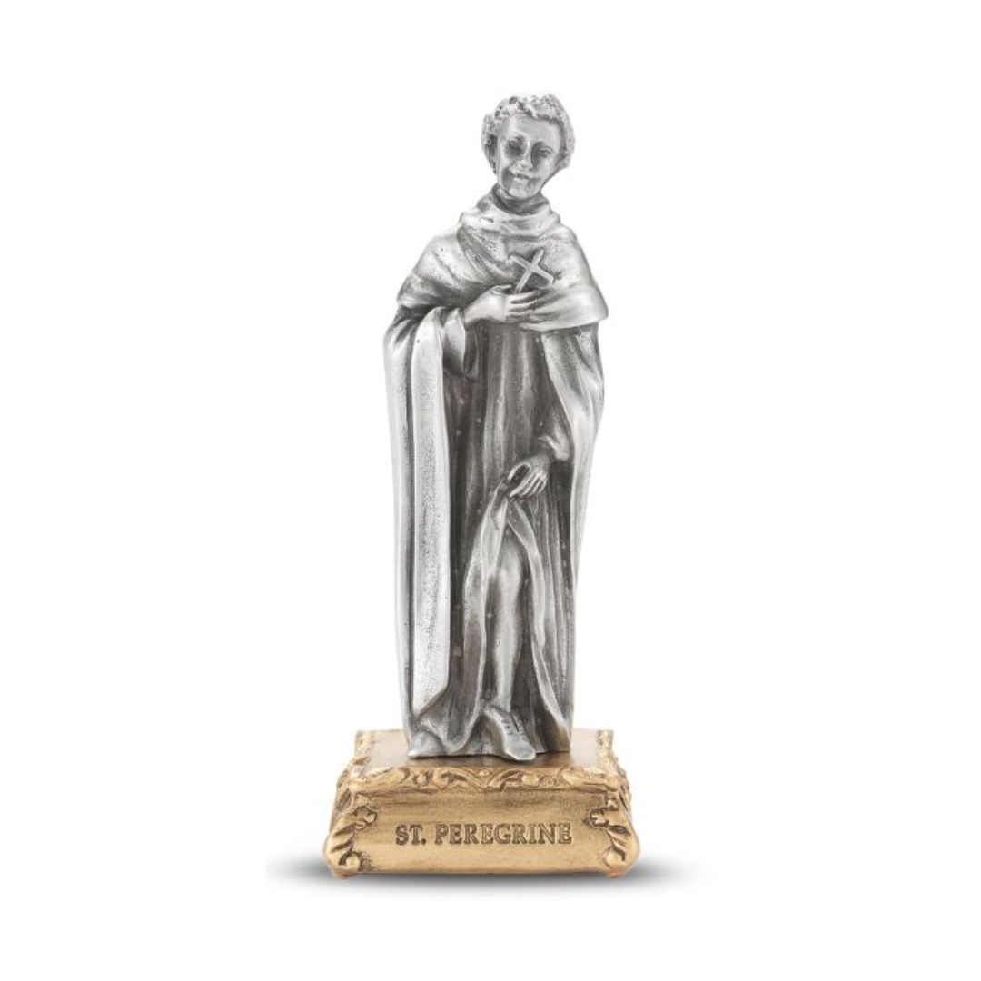 Pewter Statue 4.5 Inch St. Peregrine 12-1799-514