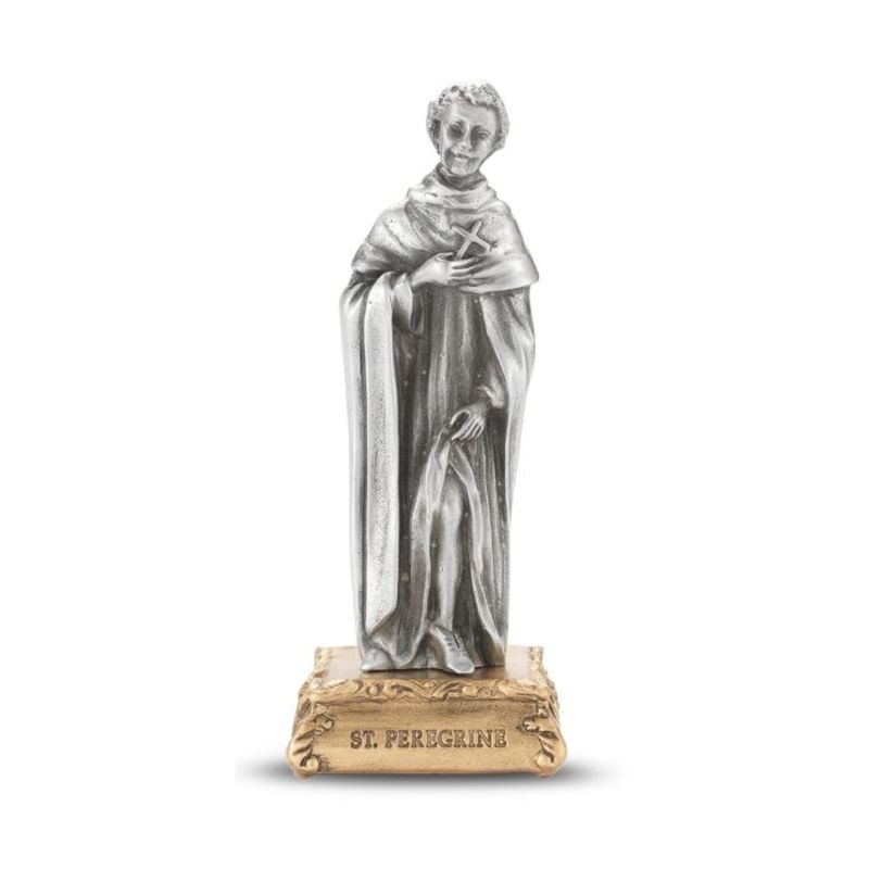 Pewter Statue 4.5 Inch St. Peregrine 12-1799-514