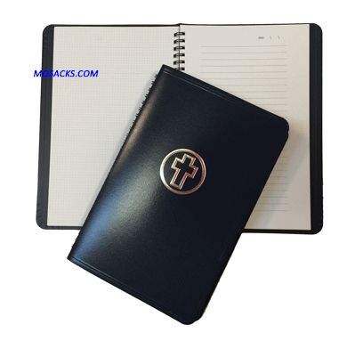 Spiral Bound Navy Cross Journal
