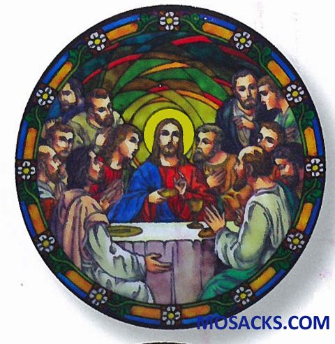 Stained Glass Suncatcher Window Decal Last Supper 356-LS