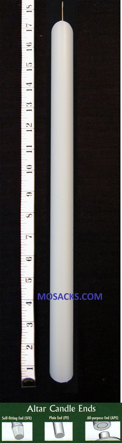 Long-Burning 51% Beeswax Altar Candle 1 3/4" x 17" APE