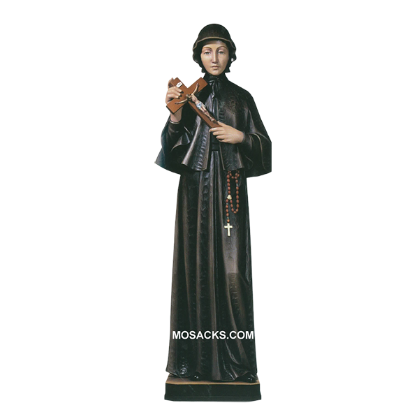St Elizabeth Ann Seton Carved Linden Wood Statue-895-A - Mother Seton 3' and 4' statue