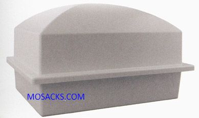 Memorial Urn White Single Vault-421-UV-1 measures 16.5" x 9.5"