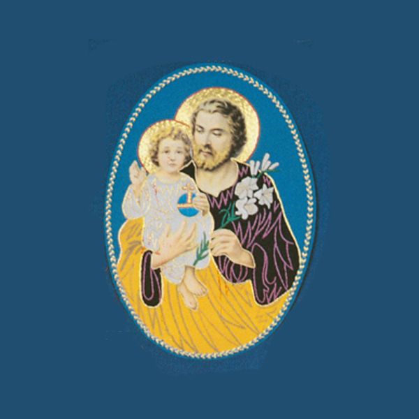 Hand Embroidered Gold Metallic Beau Veste Applique St. Joseph 10-1770