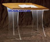 W Brand Acrylic Table Top Lectern with wood top without cross 20" w x 18" d x 20" h 40-3311W is a c…