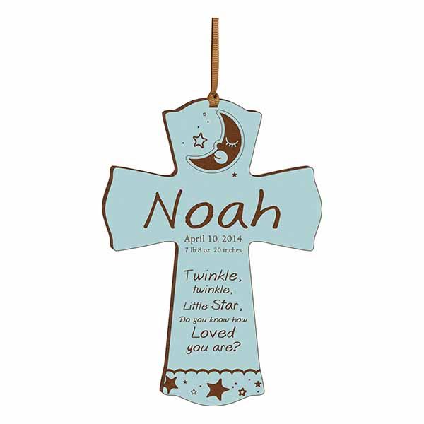 Blue Mini Cross (Personalized) - Laser Engravable - ZCRO31