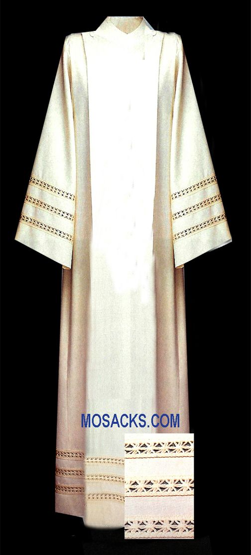 Slabbinck Alb with Beige Lace in Greco, Style 73