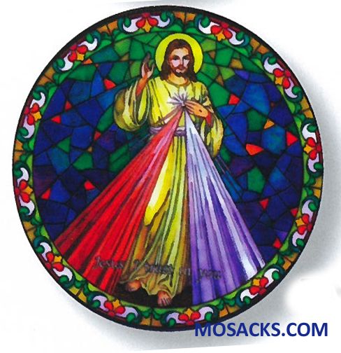 Stained Glass Suncatcher Window Decal DivineMercy 356-DM