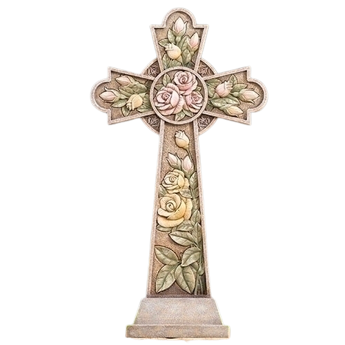 Joseph's Studio 26" Cross with Roses (20-601320)