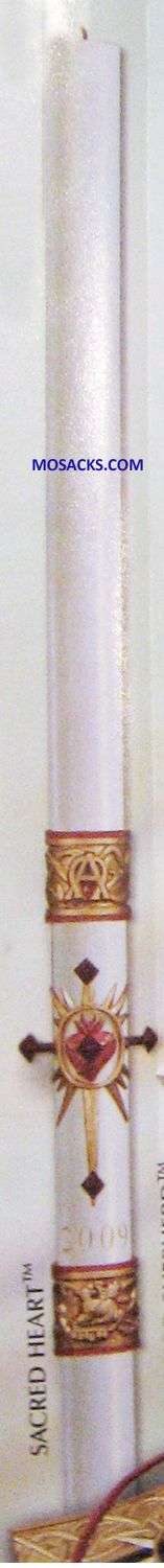 SCULPTWAX® Paschal Candle Sacred Heart™ by Cathedral Candle Paschal Candle Sacred Heart by Cathedral Candle
