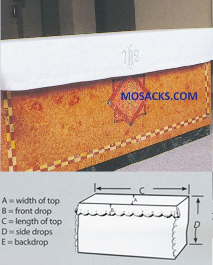 Easy Care Linen Communion Table Cover 50" x 80" No. 58