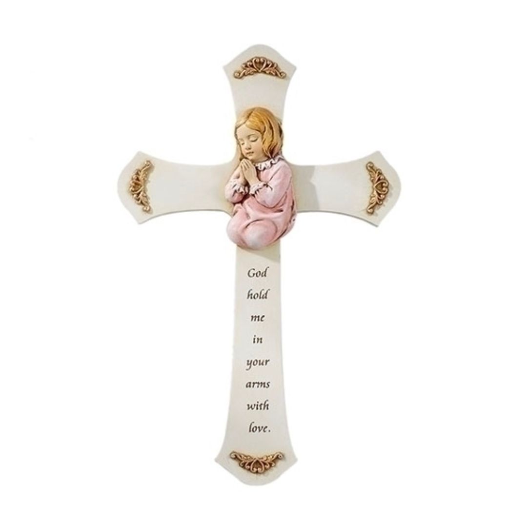 Joseph's Studio Christian Baby Gifts Joseph Studio Girl Praying 8 Inch Wall Cross 20-62159