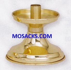 K Brand Solid Brass Altar Candlestick in 2-tone finish is 4" high with a 5" base and 7/8" candle so…