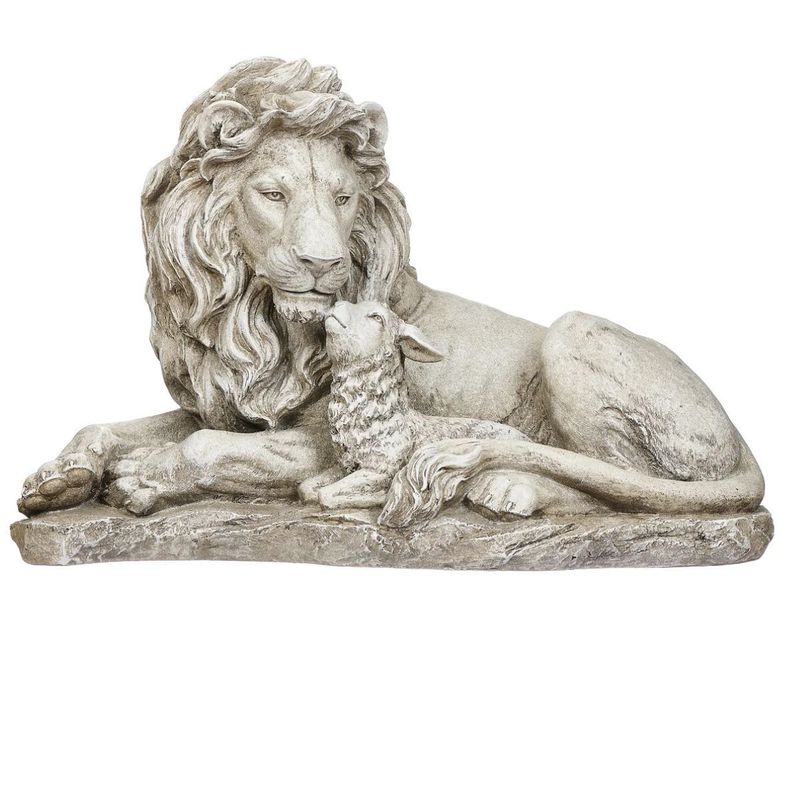 Joseph's Studio Lion and Lamb Garden Statue 63063