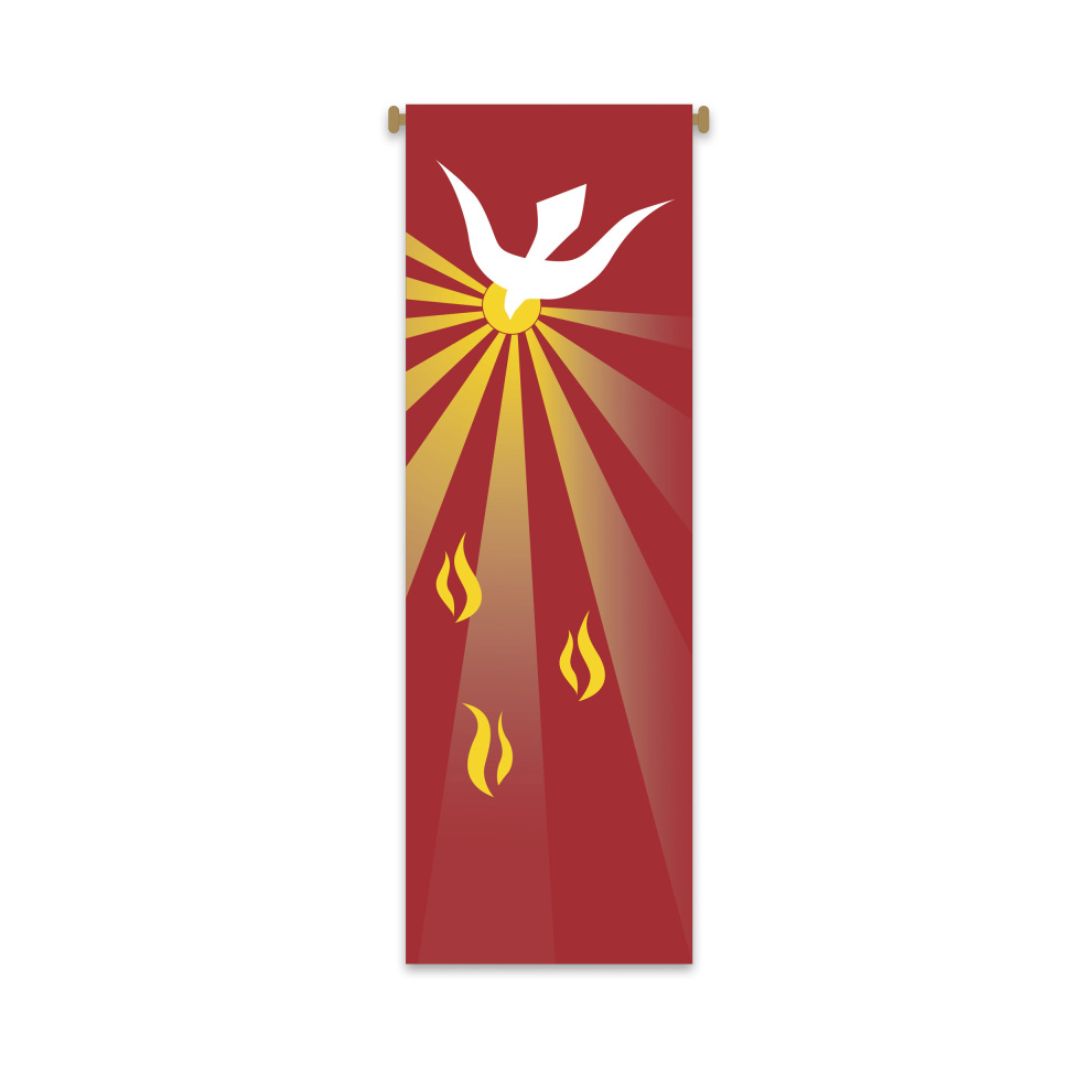 Slabbinck Large Inside Banner Holy Spirit with Flames 7651