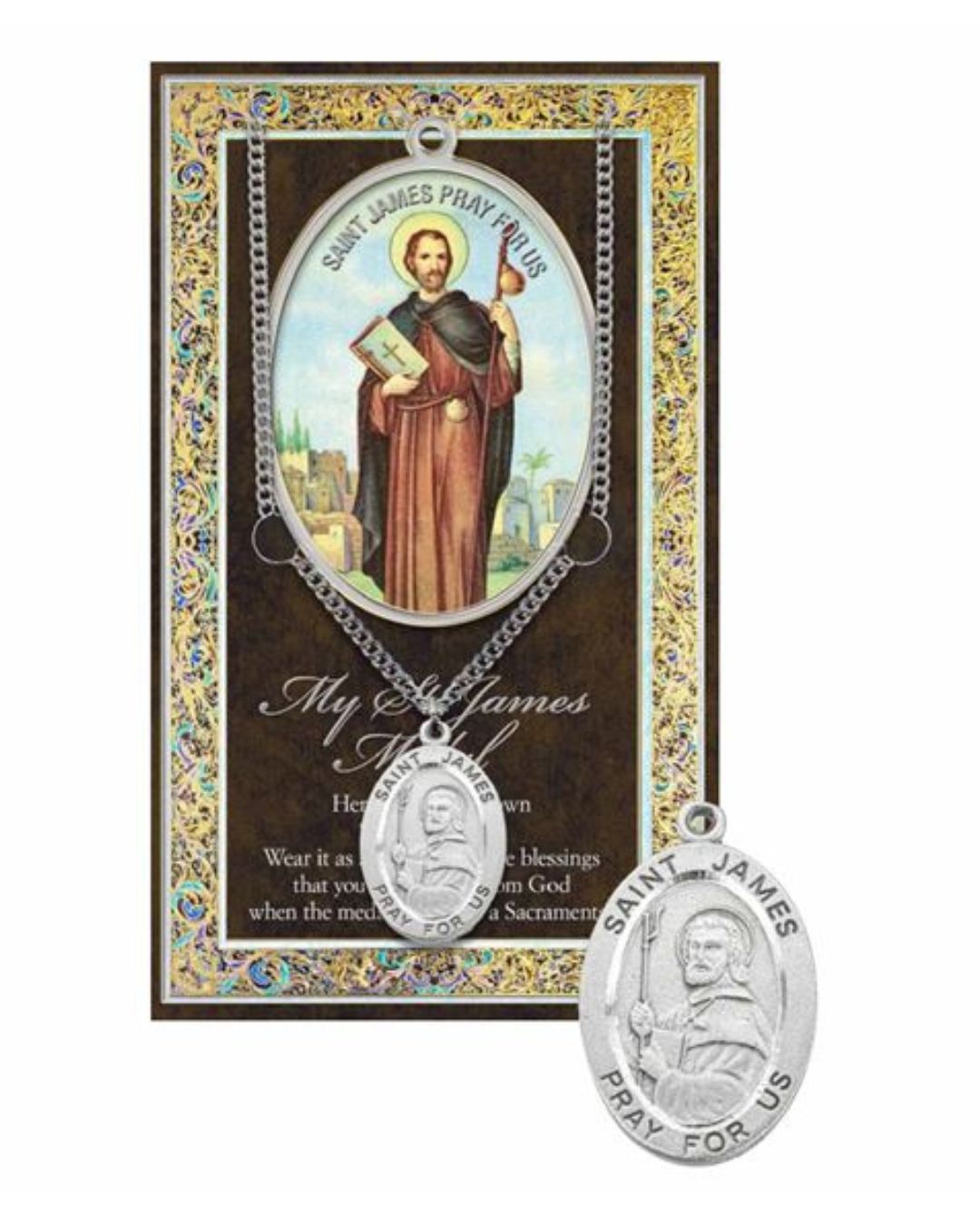 St. Joan of Arc necklace St.  Joan of Arc Pewter Medal 1-1/16" h 950-460